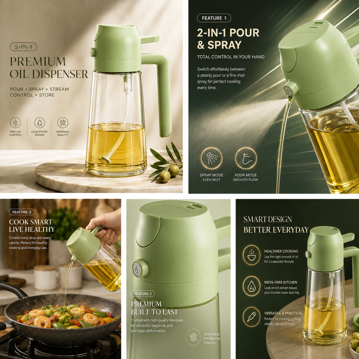 2-in-1 Oil Sprayer Bottle – Smart Kitchen Cooking Accessory
